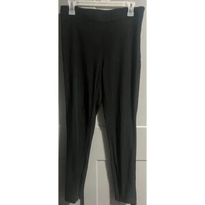 Theory Womens High Waist Side Zip Skinny Leg Trouser Pants Black Size 10